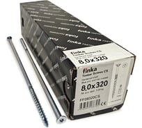 Шурупы конструкционные Finka Timber Screws CS 8,0x320 TX40 (Голубой цинк, потай, 50шт) FF08320CS