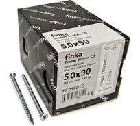 Шурупы конструкционные Finka Timber Screws CS 5,0x90 TX25 (Голубой цинк, потай, 200шт) FF0590CS