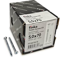 Шурупы конструкционные Finka Timber Screws CS 5,0x70 TX25 (Голубой цинк, потай, 250шт) FF0570CS