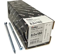 Шурупы конструкционные Finka Timber Screws CS 8,0x180 TX40 (Голубой цинк, потай, 50шт) FF08180CS