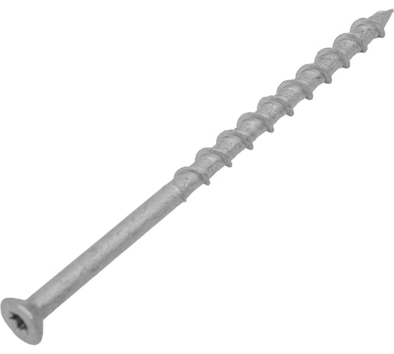 Шуруп для пенобетона Rusconnect GS 08140 8x140 мм, потайная головка, TORX, белый цинк, 50 шт. 610814