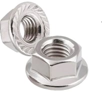 Гайка нержавеющая с фланцем Edelfix М12 DIN 6923 А2, с зазубринами, шестигранная 8 шт. 6923212 8