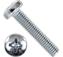 Винт STARFIX М6x50мм, полусф. головка, цинк, DIN 7985, 2000 шт в коробе SM-54212-2000