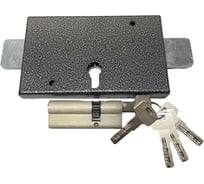 Замок накладной Аллюр ЗГЦ серебро тяж. 16854