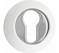 Накладка на цилиндр Ренц (супер белый; хром блестящий) INET 10 SW/CP