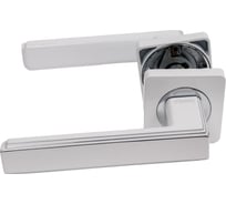 Дверная ручка Ренц Арона (супер белый; хром блестящий) INDH 96-02 SW/CP