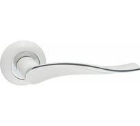 Дверная ручка Ренц Модена (матовый супер белый; хром блестящий) INDH 427-08 MSW/CP