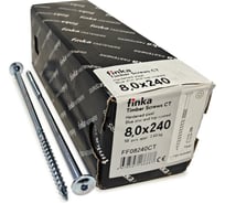 Шурупы конструкционные Finka Timber Screws CT 8,0x240 TX40 (Голубой цинк, тарелка, 50шт) FF08240CT