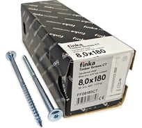 Шурупы конструкционные Finka Timber Screws CT 8,0x180 TX40 (Голубой цинк, тарелка, 50шт) FF08180CT