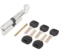 Цилиндровый механизм Аллюр HD FG 90-5К CP (45x45G) хром перф,кл/верт БЛИСТЕР 7825