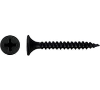 Саморез по металлу КВАДРА черный 3.5 x 51, кop. 200 шт., PH2, частая резьба, для гкл 350512020201