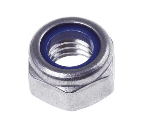 Гайка с нейлоновым кольцом КВАДРА M6, DIN985, цинк, 10шт 985060010812