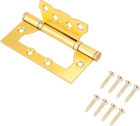 Накладная петля без врезки Стандарт 2BB SBP (100х75х2.5 мм; матовая латунь; 1 шт) 7108