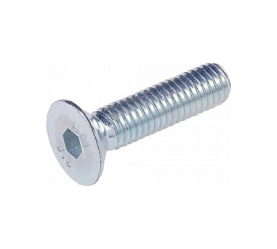 Винт КРЕП-КОМП потайной с внутр. шестигр., полная резьба, цинк, DIN 7991, 4х12, пр.8.8, 50 шт. впш412мф 1