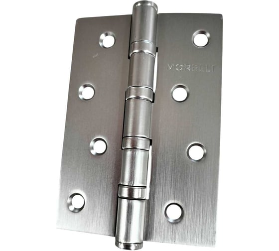 Петля MSN MORELLI 100x70x2.5-4BB MSN, стальная с подшипником- универсальная 1шт., цвет - матовый сатинированный никель 9019561 1