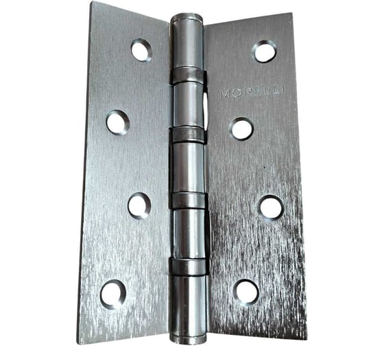 Петля MSN MORELLI 100x70x2.5-4BB SSC, стальная с подшипником- универсальная 1шт, цвет - суперматовый хром 9019562 1