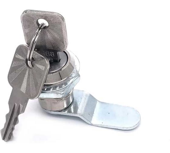 Замок почтовый РУССКИЕ ЗАМКИ RZ 50 (h16-5) английский ключ Н=16мм ЦАМ Хром разносекретный,10 шт 0177 1