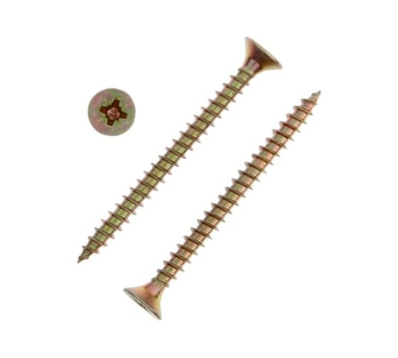 Универсальные саморезы TUNDRA 6.0х70, желтый цинк, 4 шт. 7156407 1