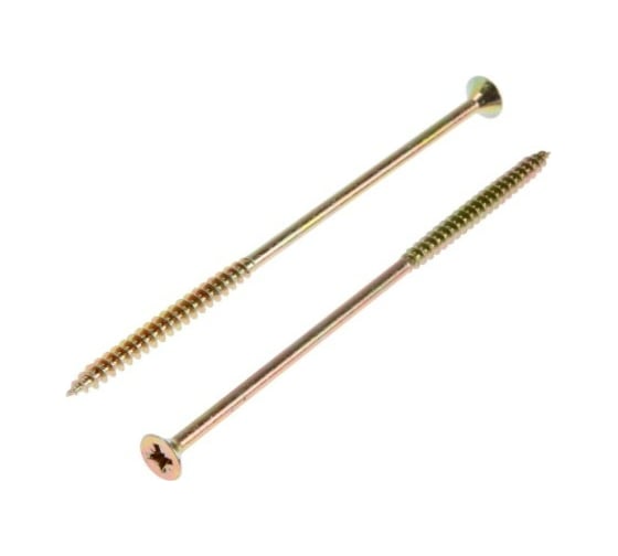 Универсальные саморезы TUNDRA 6.0x150, желтый цинк, 2 шт. 7156409 1