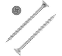 Саморез TUNDRA 3,5х45, потай, крупная резьба, шлиц PH, белый цинк, 1 кг 6937037