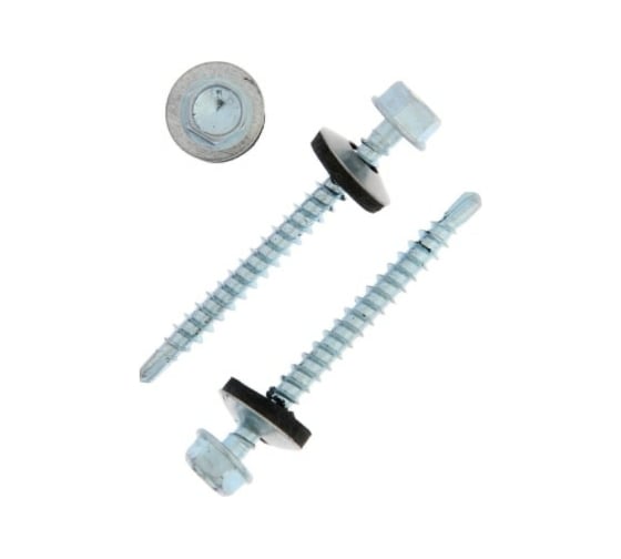 Кровельные саморезы с буром TUNDRA 4.8x50, цинк, 40 шт. 7156270 1