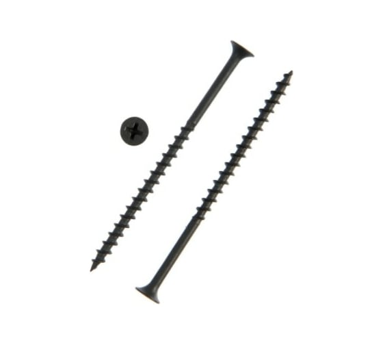 Саморезы ТУНДРА гипсокартон-дерево, 4.2x75, фосфат., 100 шт. 7156209
