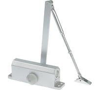 Дверной доводчик ТУНДРА D80SL до 80 кг, цвет серебро 3937429