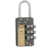 Навесной кодовый замок TUNDRA "Медведь" цвет серый 5186893