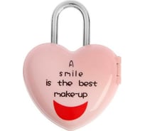 Навесной кодовый замок TUNDRA "Сердце" цвет розовый 5186887