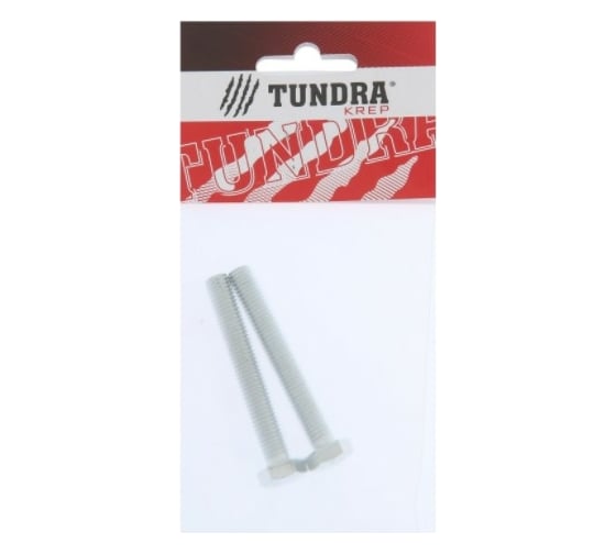 Болт с шестигранной головкой TUNDRA DIN 933, М8х60, к.п. 8.8, цинк, 2 шт. 7151249