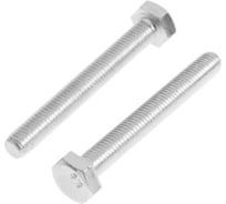 Болт с шестигранной головкой TUNDRA DIN 933, М10х80, к.п. 8.8, цинк, 2 шт. 7151209