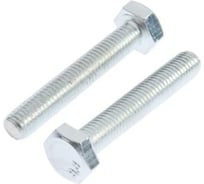 Болт с шестигранной головкой TUNDRA DIN 933, М10х60, к.п. 8.8, цинк, 2 шт. 7151253