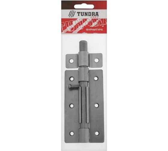 Дверная задвижка TUNDRA ЗД-09 без покрытия, 1 шт. 5299325