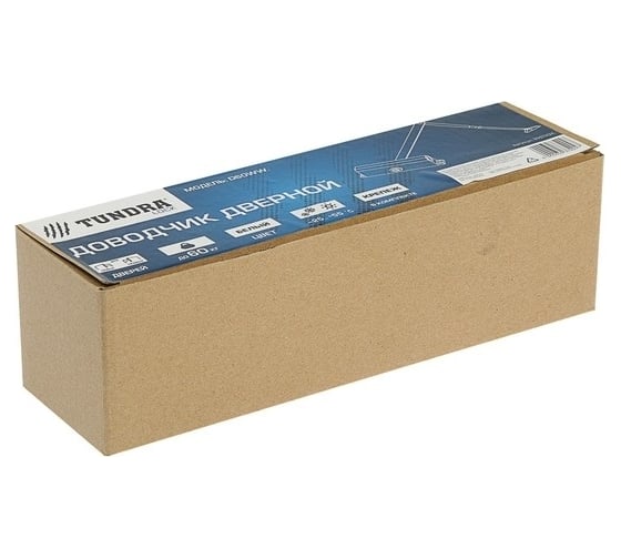 Дверной доводчик TUNDRA D60WW до 60 кг, белый 3937424