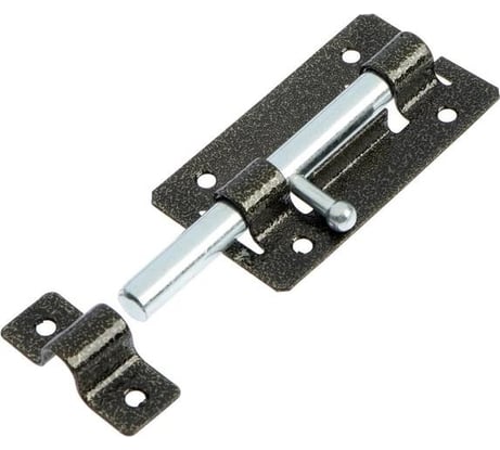 Дверная задвижка ТУНДРА ЗД-01 покрытие полимер, цвет бронза, 1 шт. 5299304