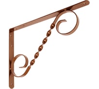 Кронштейн фигурный DOMART 350x250 мод.3 коричневый металлик 4660015168216