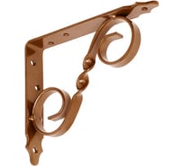 Кронштейн фигурный DOMART 150x125 мод.4 коричневый металлик 4660015168339