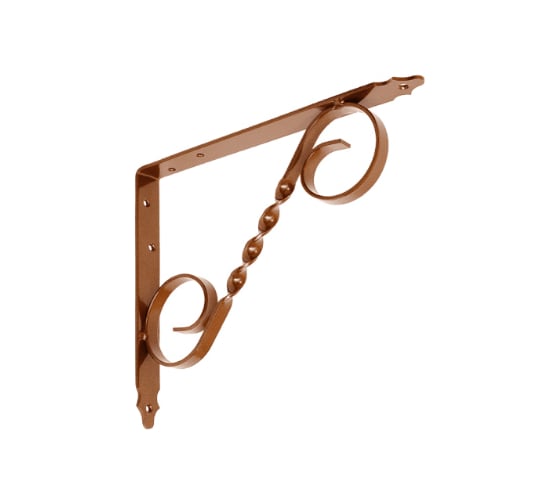 Кронштейн фигурный DOMART 250x200 мод.4 коричневый металлик 4660015168537 1