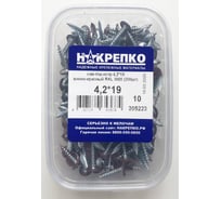 Саморез НАКРЕПКО с прессшайбой, острый, 4,2х19, винно-красный RAL 3005, 200 шт. 205223