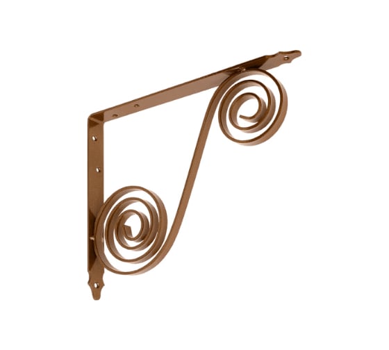 Кронштейн фигурный DOMART 250x200 мод.6 коричневый металлик 4660015169534 1