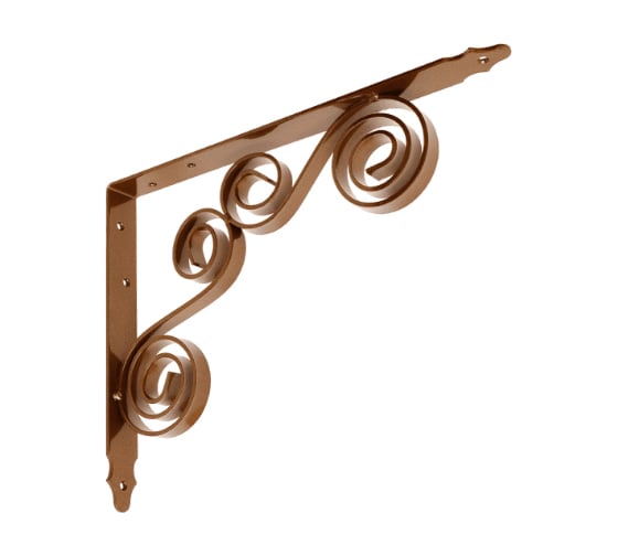 Кронштейн фигурный DOMART 300x225 мод.8 коричневый металлик 4620031740551 1