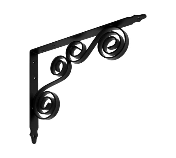 Кронштейн фигурный DOMART 300x225 мод.8 черный 4620031740599 1