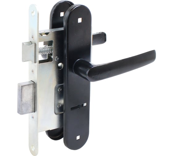 Замок врезной Птимаш ЗВ9-4.08 черный с/руч 14356 1