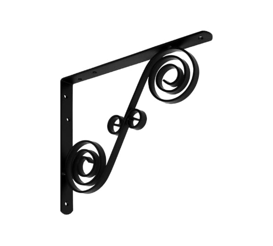 Кронштейн фигурный DOMART 250x200 мод.9 черный 4620031740896 1