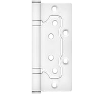 Петля без врезки НАКРЕПКО (100х75 мм; белая; 2 шт) 114702