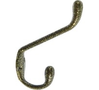 Мебельный двухрожковый крючок TUNDRA КМ05BS, цвет золото на черном 3853844