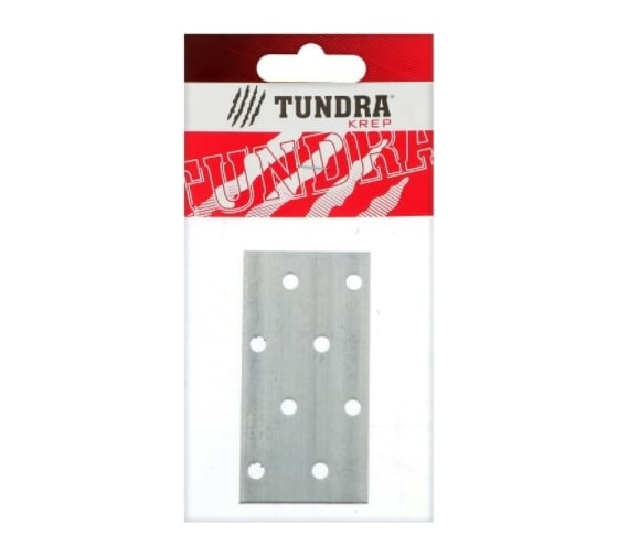 Крепежная пластина TUNDRA 40х80х2 мм, цинк, 1 шт. 5296470