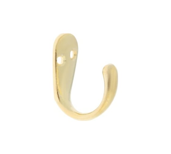 Мебельный однорожковый крючок TUNDRA КМ1013GP, цвет золото 1 шт. 6487606 1