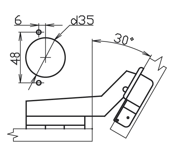 Петля MF 30 RDK-64BP Clip-on с доводчиком 5993v