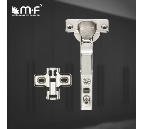 Угловая петля MF 45 градусов, Clip-on с доводчиком 10295v